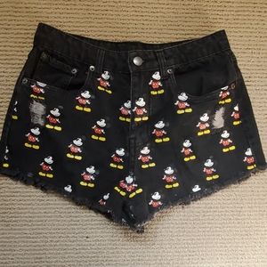Mickey Mouse Denim Shorts